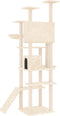 vidaXL - Kattenmeubel - met - sisal - krabpalen - 191 - cm - crèmekleurig