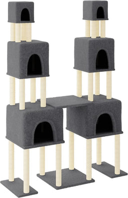 vidaXL - Kattenmeubel - met - sisal - krabpalen - 199 - cm - donkergrijs