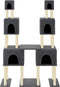 vidaXL - Kattenmeubel - met - sisal - krabpalen - 199 - cm - donkergrijs
