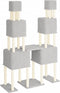 vidaXL - Kattenmeubel - met - sisal - krabpalen - 199 - cm - lichtgrijs
