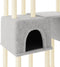 vidaXL - Kattenmeubel - met - sisal - krabpalen - 199 - cm - lichtgrijs
