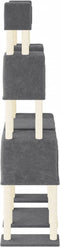 vidaXL - Kattenmeubel - met - sisal - krabpalen - 199 - cm - donkergrijs