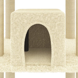 vidaXL - Kattenmeubel - met - sisal - krabpalen - 216 - cm - lichtgrijs