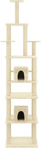 vidaXL - Kattenmeubel - met - sisal - krabpalen - 216 - cm - lichtgrijs