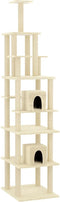vidaXL - Kattenmeubel - met - sisal - krabpalen - 216 - cm - lichtgrijs
