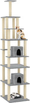 vidaXL - Kattenmeubel - met - sisal - krabpalen - 216 - cm - lichtgrijs