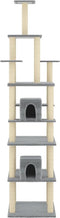 vidaXL - Kattenmeubel - met - sisal - krabpalen - 216 - cm - lichtgrijs