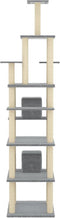 vidaXL - Kattenmeubel - met - sisal - krabpalen - 216 - cm - lichtgrijs