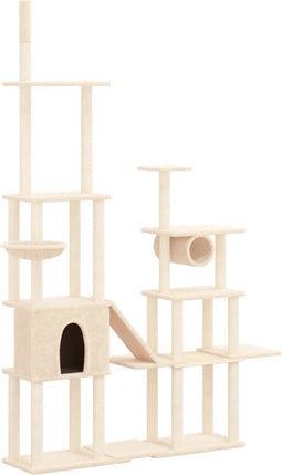 vidaXL - Kattenmeubel - met - sisal - krabpalen - 279 - cm - crèmekleurig