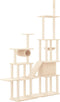 vidaXL - Kattenmeubel - met - sisal - krabpalen - 279 - cm - crèmekleurig