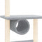 vidaXL - Kattenmeubel - met - sisal - krabpalen - 279 - cm - lichtgrijs