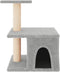 vidaXL - Kattenmeubel - met - sisal - krabpalen - 48 - cm - lichtgrijs
