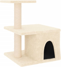 vidaXL - Kattenmeubel - met - sisal - krabpalen - 48 - cm - crèmekleurig