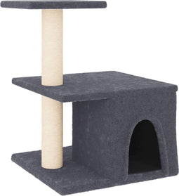 vidaXL - Kattenmeubel - met - sisal - krabpalen - 48 - cm - donkergrijs