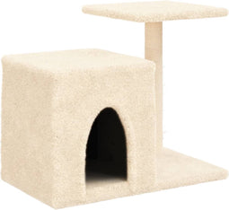 vidaXL - Kattenmeubel - met - sisal - krabpalen - 50,5 - cm - crèmekleurig