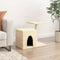 vidaXL - Kattenmeubel - met - sisal - krabpalen - 50,5 - cm - crèmekleurig