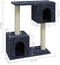 vidaXL - Kattenmeubel - met - sisal - krabpalen - 60 - cm - donkergrijs