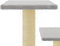 vidaXL - Kattenmeubel - met - sisal - krabpalen - 61 - cm - lichtgrijs