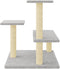vidaXL - Kattenmeubel - met - sisal - krabpalen - 61 - cm - lichtgrijs