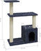 vidaXL - Kattenmeubel - met - sisal - krabpalen - 70 - cm - donkergrijs