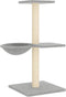 vidaXL - Kattenmeubel - met - sisal - krabpalen - 72 - cm - lichtgrijs