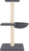 vidaXL - Kattenmeubel - met - sisal - krabpalen - 72 - cm - donkergrijs