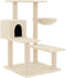 vidaXL - Kattenmeubel - met - sisal - krabpalen - 82,5 - cm - crèmekleurig