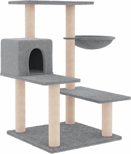vidaXL - Kattenmeubel - met - sisal - krabpalen - 82,5 - cm - lichtgrijs