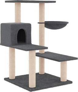 vidaXL - Kattenmeubel - met - sisal - krabpalen - 82,5 - cm - donkergrijs