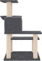 vidaXL - Kattenmeubel - met - sisal - krabpalen - 82,5 - cm - donkergrijs