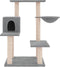 vidaXL - Kattenmeubel - met - sisal - krabpalen - 82,5 - cm - lichtgrijs