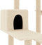 vidaXL - Kattenmeubel - met - sisal - krabpalen - 82,5 - cm - crèmekleurig