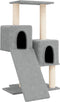 vidaXL - Kattenmeubel - met - sisal - krabpalen - 82 - cm - lichtgrijs