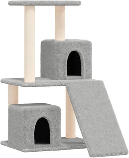 vidaXL - Kattenmeubel - met - sisal - krabpalen - 82 - cm - lichtgrijs