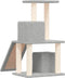 vidaXL - Kattenmeubel - met - sisal - krabpalen - 82 - cm - lichtgrijs