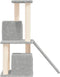 vidaXL - Kattenmeubel - met - sisal - krabpalen - 82 - cm - lichtgrijs