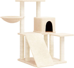 vidaXL - Kattenmeubel - met - sisal - krabpalen - 82 - cm - crèmekleurig