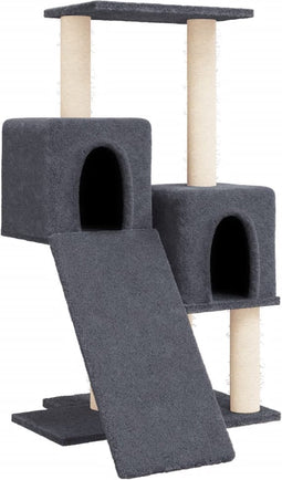 vidaXL - Kattenmeubel - met - sisal - krabpalen - 82 - cm - donkergrijs