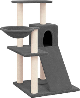 vidaXL - Kattenmeubel - met - sisal - krabpalen - 82 - cm - donkergrijs