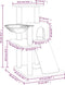 vidaXL - Kattenmeubel - met - sisal - krabpalen - 82 - cm - donkergrijs