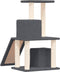 vidaXL - Kattenmeubel - met - sisal - krabpalen - 82 - cm - donkergrijs