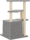 vidaXL - Kattenmeubel - met - sisal - krabpalen - 83,5 - cm - lichtgrijs
