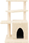 vidaXL - Kattenmeubel - met - sisal - krabpalen - 83,5 - cm - crèmekleurig