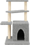 vidaXL - Kattenmeubel - met - sisal - krabpalen - 83,5 - cm - lichtgrijs