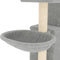 vidaXL - Kattenmeubel - met - sisal - krabpalen - 83 - cm - lichtgrijs