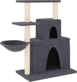 vidaXL - Kattenmeubel - met - sisal - krabpalen - 83 - cm - donkergrijs