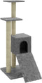 vidaXL - Kattenmeubel - met - sisal - krabpalen - 92 - cm - lichtgrijs
