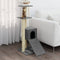 vidaXL - Kattenmeubel - met - sisal - krabpalen - 92 - cm - lichtgrijs