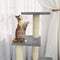 vidaXL - Kattenmeubel - met - sisal - krabpalen - 92 - cm - lichtgrijs