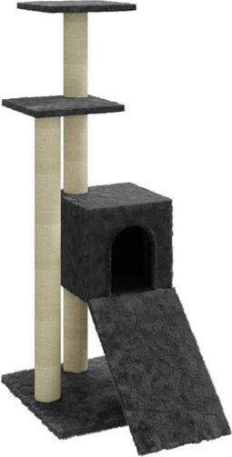 vidaXL - Kattenmeubel - met - sisal - krabpalen - 92 - cm - donkergrijs